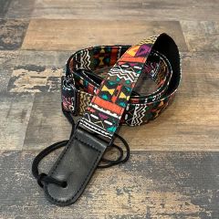 Funky Strap Co - Green/Red Aztec Ukulele Strap #058