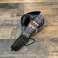 Funky Strap Co - Black/White/Red Ukulele Strap #WS-727