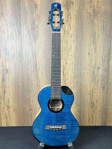 Flight COMET All Solid Flamed Maple/Mango BLUE Electro Acoustic Tenor Ukulele w/Gigbag #1