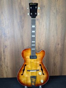 Fanner JAZZY Single Cut Electric Solid Body Tenor Ukulele Light Tobacco Finish #3