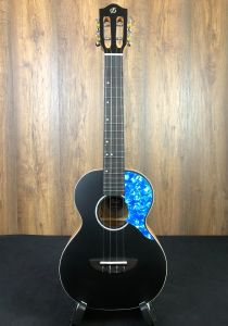 Flight IRIS Solid Spruce Top Tenor Ukulele w/Padded Gigbag - Black (38mm nut)