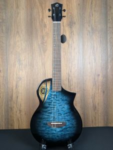 Flight Aviator CE - Solid Quilted Maple/Mango Slimline Electro Baritone Ukulele w/Gigbag #8011