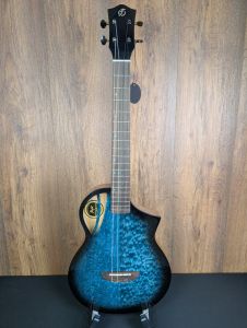 Flight Aviator CE - Solid Quilted Maple/Mango Slimline Electro Baritone Ukulele w/Gigbag #8938