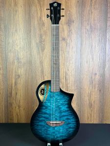 Flight Aviator CE Solid Quilted Maple and Mango Slimline Electro Baritone Ukulele