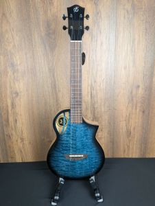 Flight Aviator CE - Solid Quilted Maple/Mango Slimline Electro Tenor Ukulele w/Gigbag #7770