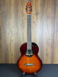 Flight Navigator All Solid Flamed Maple/Rosewood Electro Acoustic Baritone Ukulele #4738