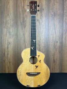L.Luthier Manga EQ Central Soundhole Electro Tenor Ukulele Solid Mango in gigbag #1
