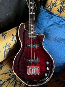 Top of Ohana USA Custom 28 Solid Figured Maple Electric Bass