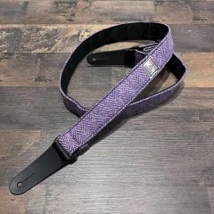 Leathergraft Harris Tweed Luxury Ukulele Strap - Lilac