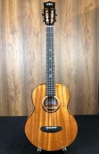 Kala KA-CT-SMH-BG Contour Series All Solid Mahogany Gloss Baritone Ukulele w/gigbag