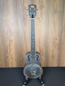 Kala Antique Copper Finish Electro Baritone Resonator Ukulele 