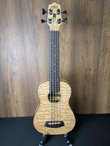 Kala UBASS-QA-FS Quilted Ash Fretted Bass Ukulele