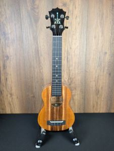 KoAloha KSM-02 All Solid Hawaiian Koa Long Neck Soprano Ukulele w/Hard Case