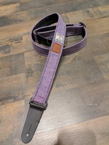 Harris Tweed Luxury Ukulele Strap - Lilac/Pink #1