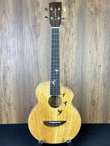 L.Luthier Manga EQ Central Soundhole Electro Tenor Ukulele Solid Mango in gigbag #1