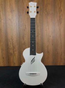Enya Nova UE Pro White Electro Acoustic Tenor Ukulele AcousticPlus with accessories