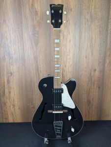 Fanner 'JAZZY' Tenor Semi-Hollow Electric Tenor Ukulele Black w/Cutaway #6