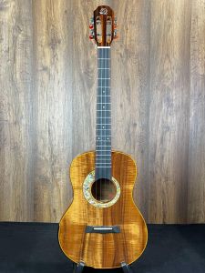 Snail S60B All Solid Flamed Acacia Baritone Ukulele with Gigbag #2