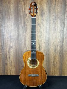 Snail S60BL LEFT HANDED Solid Flamed Acacia Baritone Ukulele with Gigbag