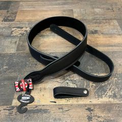 Tuxedo Black SUS Softy Aged Leather Ukulele Strap