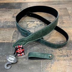 SUS Softy Aged Leather Ukulele Strap W/Headstock Tie - Uli Green