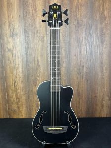 Kala Journeyman UBASS-JYMN-FS Black Cutaway Electro Acoustic Ukulele Bass