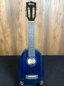 Uma UK-20SSP-BL Solid Mahogany Pineapple Soprano Ukulele Blue w/Gigbag