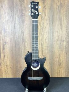 Used Enya EUT-MOON/BK/5 EQ Solid Mahogany 5 String Tenor Ukulele w/Acousticplus BLACK - Taimane Gardner