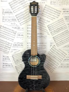 Lanikai QM-BKCET quilted maple electro acoustic tenor ukulele