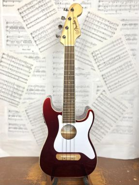 Red Fender Fullerton Stratocaster Concert Ukulele 