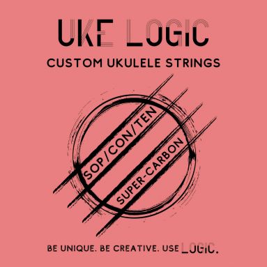 UKE LOGIC H-LG-P Hard Tension Low G Pink Fluorocarbon Strings (Soprano/Concert/Tenor)