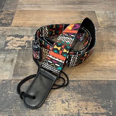 Funky Strap Co - Green/Red Aztec Ukulele Strap #058