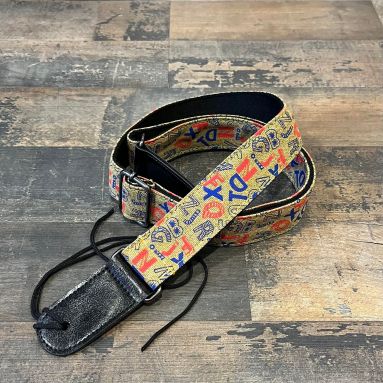 Funky Strap Co - Gold Alphabet Ukulele Strap #710