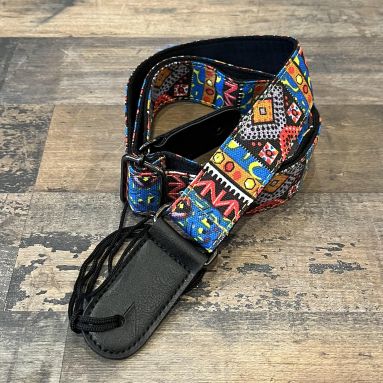 Funky Strap Co - Blue Aztec Ukulele Strap #723