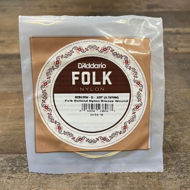 D'Addario BEB031W Folk Nylon Bronze Wound Tenor/Baritone Low G String