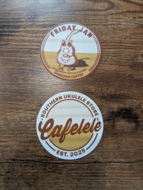 SUS Cafelele & Friday Jam 7.5cm Circular Vinyl Sticker Set
