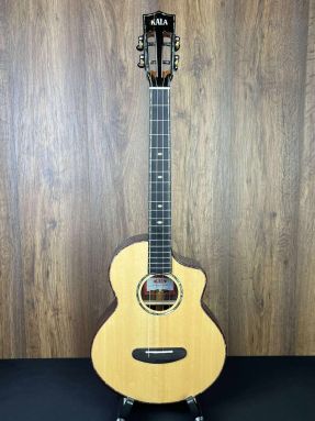 Kala KA-CTD-SSRW-BG-C Contour Series Deluxe Solid Spruce Top/Rosewood Baritone Cutaway Ukulele w/gigbag