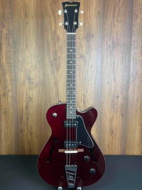 Fanner 'JAZZY' Semi-Hollow Electric Baritone Ukulele Oxblood Stain w/Cutaway #3