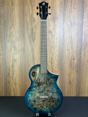Flight Aviator Galaxy BL CE - Solid Poplar/Mango Blueburst Slimline Electro Baritone Ukulele w/gigbag #8915