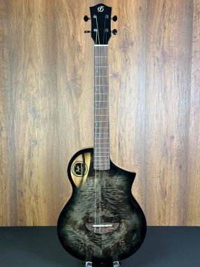 Flight Aviator Galaxy BR CE - Solid Poplar/Mango Brownburst Slimline Electro Baritone Ukulele w/gigbag #0804
