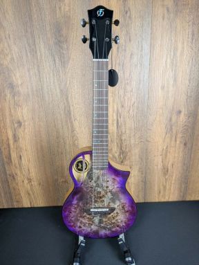 Flight Aviator Galaxy PP CE - Solid Poplar/Mango Purpleburst Slimline Electro Tenor Ukulele w/gigbag #8878