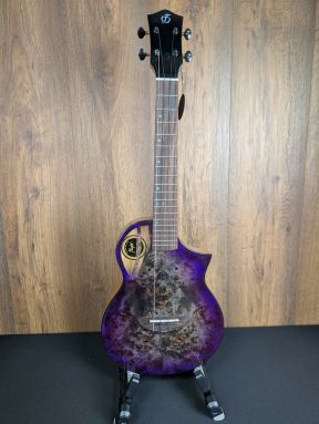 Flight Aviator Galaxy PP CE - Solid Poplar/Mango Purpleburst Slimline Electro Tenor Ukulele w/gigbag #8943