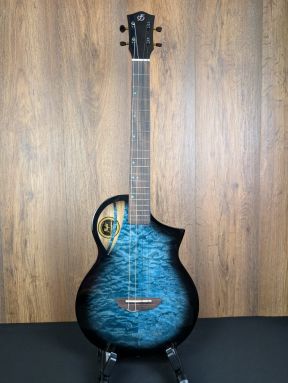 Flight Aviator CE - Solid Flamed Maple/Okoume Slimline Electro Baritone Ukulele w/Gigbag #8630