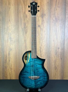 Flight Aviator CE - Solid Quilted Maple/Mango Slimline Electro Baritone Ukulele w/Gigbag #8033