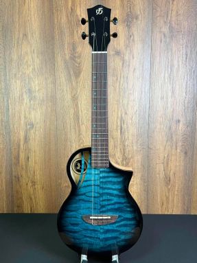 Flight Aviator CE - Solid Quilted Maple/Mango Slimline Electro Tenor Ukulele w/Gigbag #7977