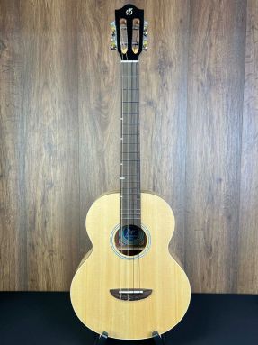 Flight CARABAO LITE Solid Spruce Top Mango Electro Acoustic Baritone Uke w/Gigbag #5997