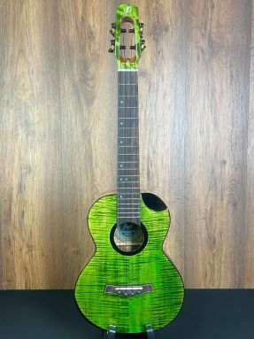 Flight Comet Green Electro Acoustic Tenor Ukulele with Cutaway