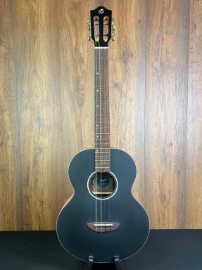 Flight IRIS Solid Spruce Top Baritone Ukulele w/Padded Gigbag - Black