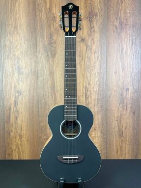 Flight IRIS Solid Spruce Top Tenor Ukulele w/Padded Gigbag - Black (38mm nut)