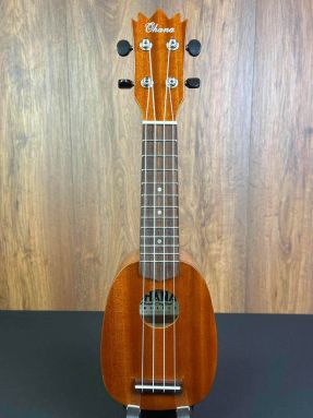 Ohana TTPK-25G All Solid Mahogany Pineapple Sopranissimo Ukulele